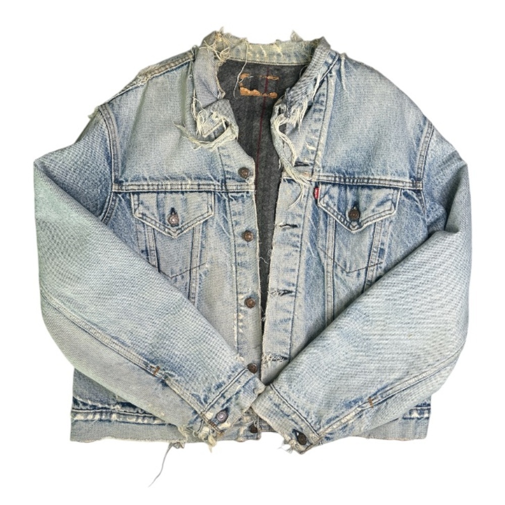 Vintage Levi’s Distressed Flannel Lined Jean Jacket